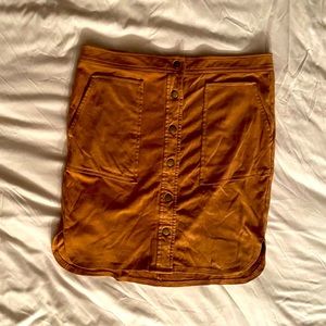 Tan button skirt!